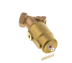 G1'' PTFE/NBR 16bar NC Angle Seat Valve (Closes Ag. Flow) Brass AL2