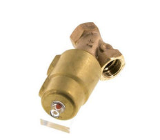 G1'' PTFE/NBR 16bar NC Angle Seat Valve (Closes Ag. Flow) Brass AL2