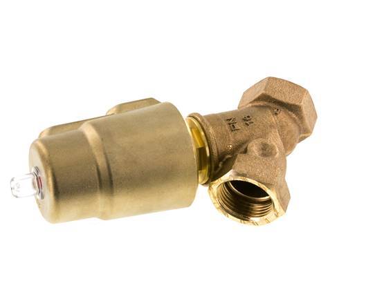 G1'' PTFE/NBR 16bar NC Angle Seat Valve Brass AL2