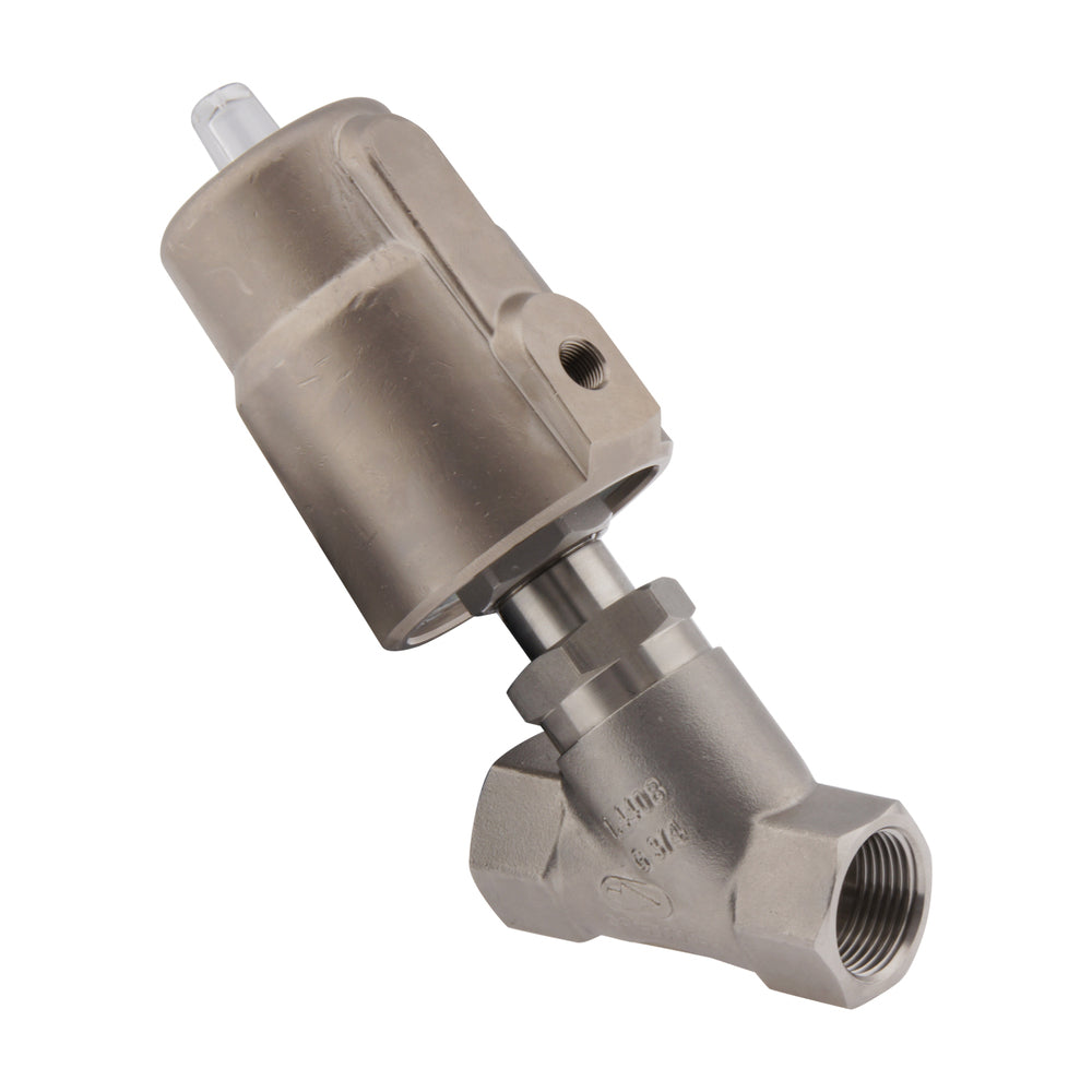 G1-1/2'' PTFE 20bar NC Angle Seat Valve Stainless-Steel/Brass AL2