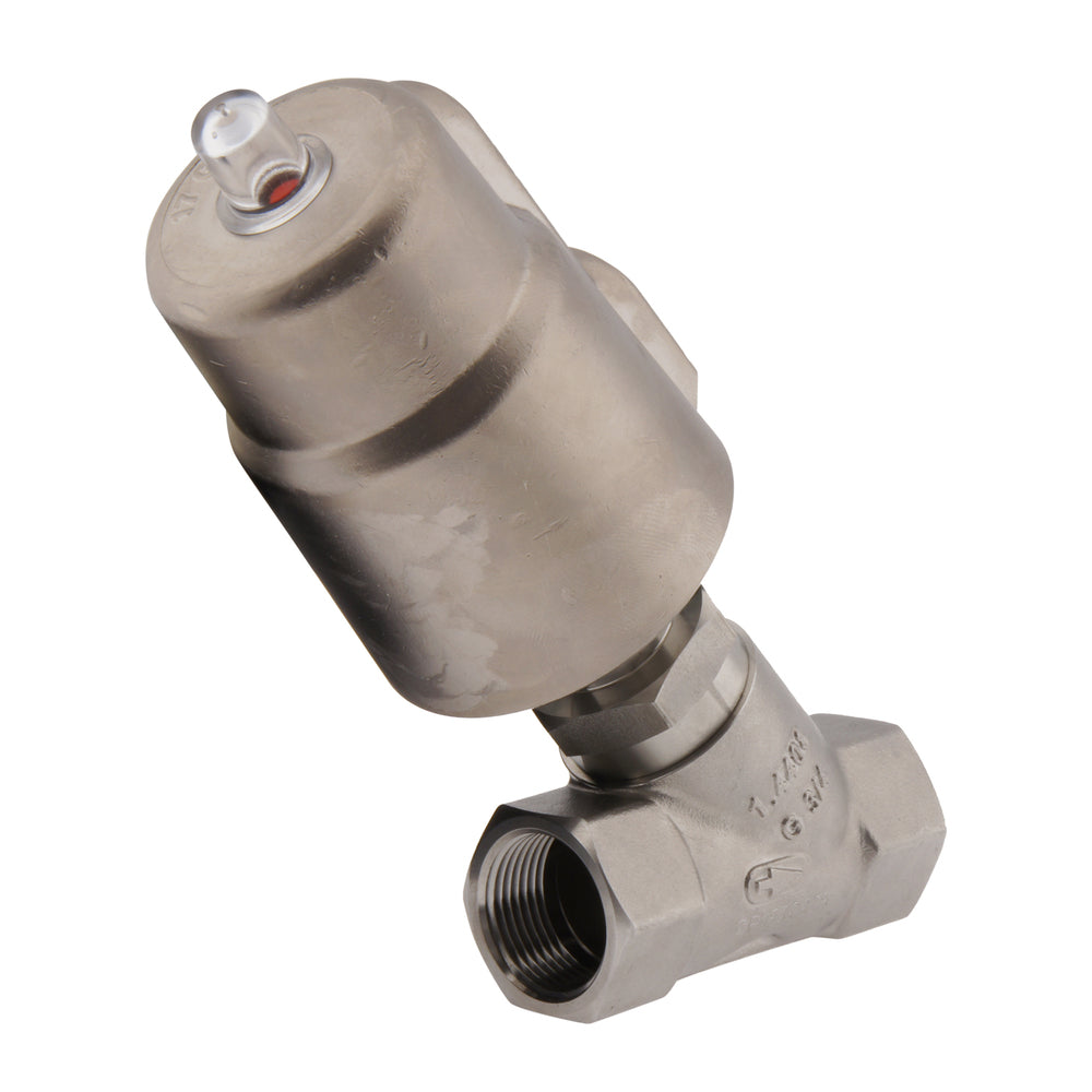 G1'' FKM 16bar NC Angle Seat Valve (Closes Ag. Flow) Stainless-Steel/Brass AL2