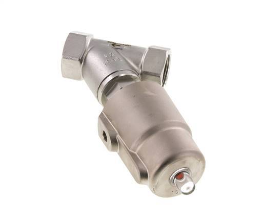 G1'' PTFE 16bar NC Angle Seat Valve Stainless-Steel/Brass AL2