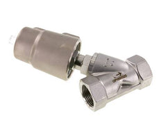 G1'' PTFE 16bar NC Angle Seat Valve Stainless-Steel/Brass AL2