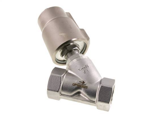 G1'' PTFE 16bar NC Angle Seat Valve Stainless-Steel/Brass AL2