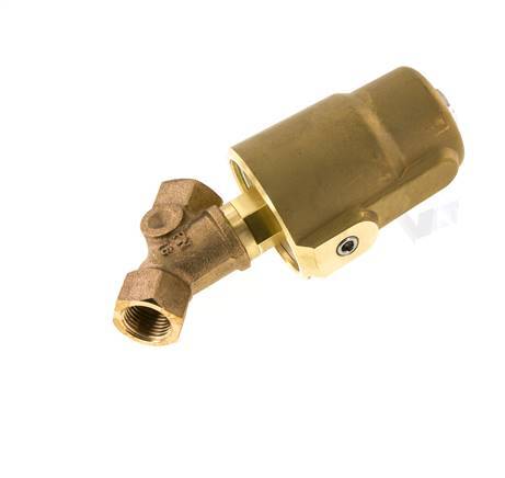 G1/2'' PTFE/NBR 16bar NO Angle Seat Valve Brass AL2
