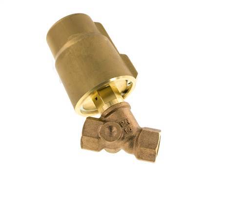 G1/2'' PTFE/NBR 16bar NO Angle Seat Valve Brass AL2
