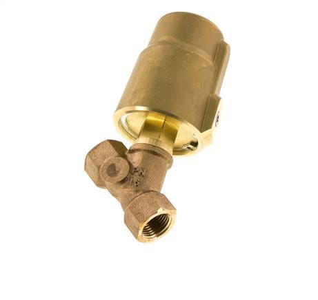 G1/2'' PTFE/NBR 16bar NO Angle Seat Valve Brass AL2