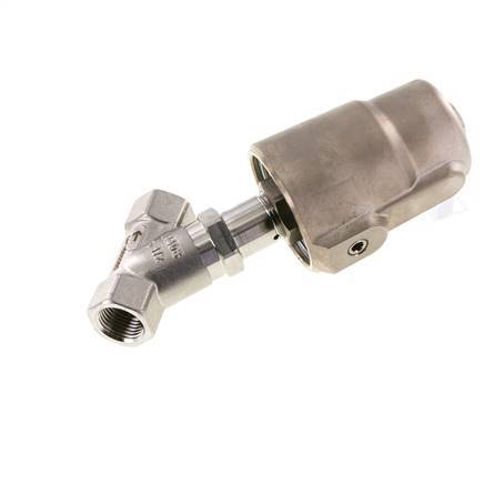 G1/2'' PTFE 25bar NO Angle Seat Valve Stainless-Steel/Brass AL2