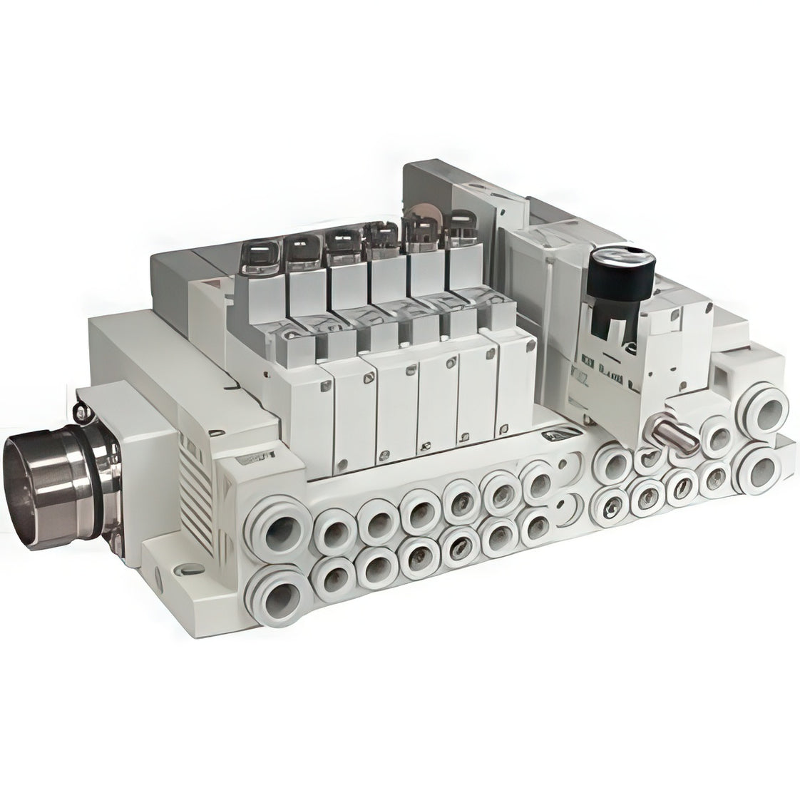 SMC Colector De Tipo Cassette Con Conector Circular 8mm/10mm Push-In - SS5V2-W16CD-10B-C8