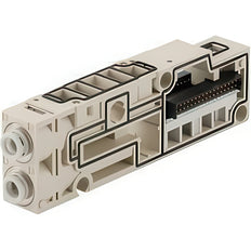 SMC Ensamblaje De Bloque SUP/EXH Plug In Para La Serie SV1000/2000 - SV1000-51D-30A-00