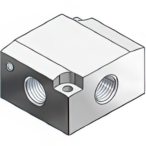 Placa Base SMC G1/8'' Para La Serie VP300/500/700 - VP300-202-1F