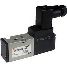 SMC Válvula Solenoide Neumática De 5/2 Vías En Línea G1/8'' Con Sello De Caucho - VK3120-5DO-01F-Q