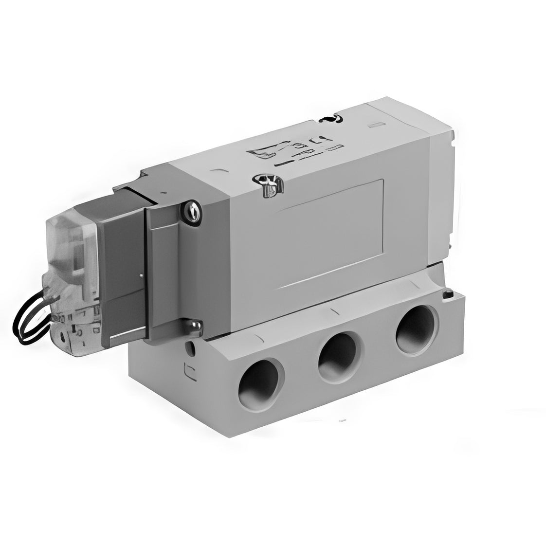 SMC Válvula Solenoide Neumática De 5/3 Vías Placa Base Con Rosca Rc Y Rectificador - VF5344-5YO1