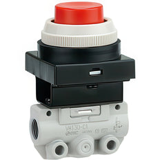 Válvula Neumática Activada Por Botón SMC 2/2 Vías M5x0.8 - VM122-M5-32BA