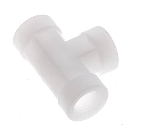 Racor en T G1/4'' Hembra Polipropileno (pp) FDA 10bar (140,5psi)