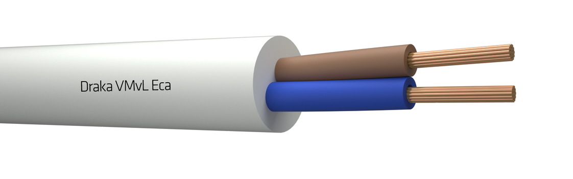 Draka VMVL 2x0.75mm² Cable De Vinilo Flexible Blanco - 803866 [100 Metros]