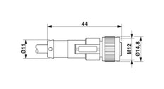 Phoenix Contact Cable de sensor/actuador con conector - 1668124