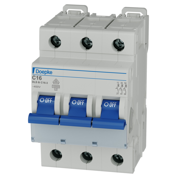 Interruptor Automático Doepke DLS 6I C16 3 Polos 10kA - 09916293