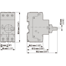 Interruptor De Protección De Motor Eaton PKZM0 0.1-0.16A - 072730