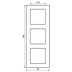 Placa De Tapa De Vidrio Triple Jung Champagne - AC583GLCH