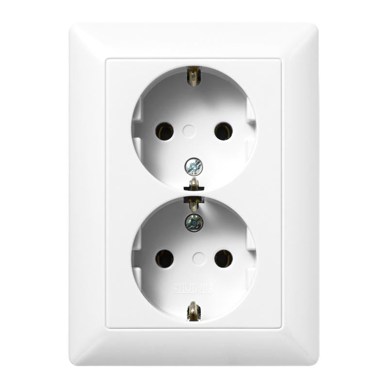 Caja De Salida De Pared AS500 De Jung (aparamenta WCD) (Enchufe Europeo) - AS5022NUWW