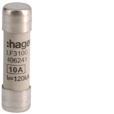 Fusible Cilíndrico Industrial Hager 10A 500V 10x38mm - LF310G [10 Piezas]