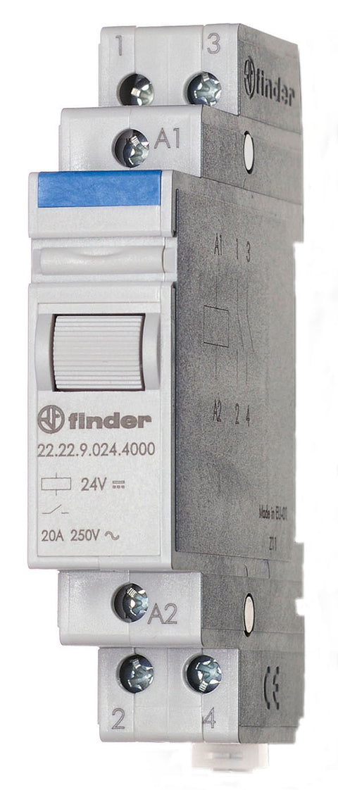 Finder 22.22 Relé De Instalación En Riel DIN 20A 230VAC - 22.22.8.230.4000