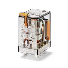 Finder 55.32 Relé Industrial 2CO 10A 12VDC Con Pulsador De Prueba - 55.32.9.012.0040