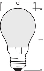 LEDVANCE Classic A19 LED Filamento 4W 840 E27 Esmerilado - 4099854069710 [2 Piezas]
