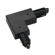 Conector De Esquina De Riel De 1 Circuito SLV Negro Montaje En Superficie - 143060