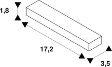 Conector De Riel SLV De 1 Fase Con Alimentación Negra - 143100