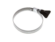 Abrazadera de manguera de 60 - 80 mm con banda de acero galvanizado de 12 mm con mango de mariposa - Norma [5 piezas]