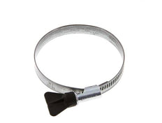 Abrazadera de manguera de 60 - 80 mm con banda de acero galvanizado de 12 mm con mango de mariposa - Norma [5 piezas]