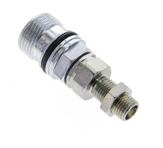 Acero DN 10 Acoplamiento hidráulico Enchufe 8 mm L Anillo de compresión Mampara ISO 14541/8434-1 D M28 x 2