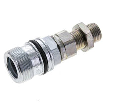 Acero DN 10 Acoplamiento hidráulico Enchufe 10 mm L Anillo de compresión Mampara ISO 14541/8434-1 D M28 x 2