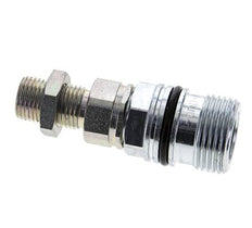 Acero DN 10 Acoplamiento hidráulico Enchufe 10 mm L Anillo de compresión Mampara ISO 14541/8434-1 D M28 x 2