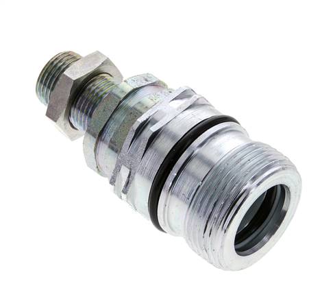 Acero DN 12.5 Acoplamiento hidráulico Enchufe 12 mm L Anillo de compresión Mampara ISO 14541/8434-1 D M36 x 2