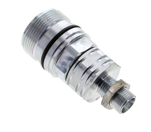 Acero DN 20 Acoplamiento hidráulico Enchufe 12 mm L Anillo de compresión Mampara ISO 14541/8434-1 D M42 x 2