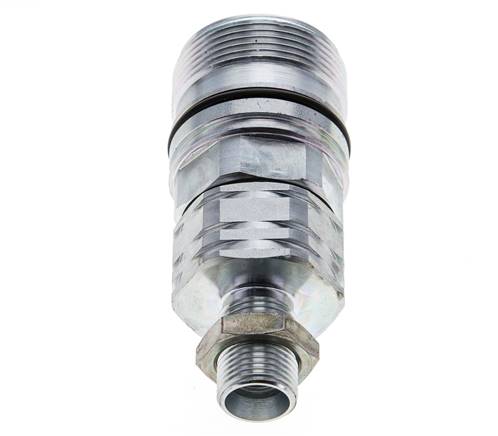 Acero DN 20 Acoplamiento hidráulico Enchufe 12 mm L Anillo de compresión Mampara ISO 14541/8434-1 D M42 x 2