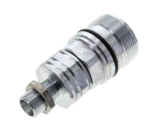 Acero DN 20 Acoplamiento hidráulico Enchufe 12 mm L Anillo de compresión Mampara ISO 14541/8434-1 D M42 x 2