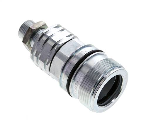 Acero DN 20 Acoplamiento hidráulico Enchufe 12 mm L Anillo de compresión Mampara ISO 14541/8434-1 D M42 x 2