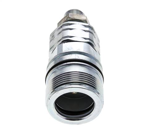 Acero DN 20 Acoplamiento hidráulico Enchufe 12 mm L Anillo de compresión Mampara ISO 14541/8434-1 D M42 x 2