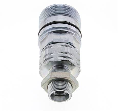 Acero DN 20 Acoplamiento hidráulico Enchufe 15 mm L Anillo de compresión Mampara ISO 14541/8434-1 D M42 x 2