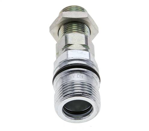 Acero DN 10 Acoplamiento hidráulico Enchufe 12 mm S Anillo de compresión Mampara ISO 14541/8434-1 D M28 x 2