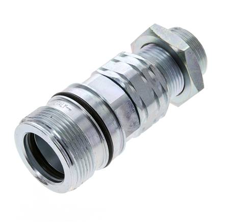 Acero DN 20 Acoplamiento hidráulico Enchufe 20 mm S Anillo de compresión Mampara ISO 14541/8434-1 D M42 x 2