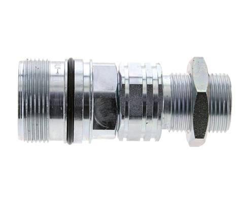 Acero DN 20 Acoplamiento hidráulico Enchufe 20 mm S Anillo de compresión Mampara ISO 14541/8434-1 D M42 x 2