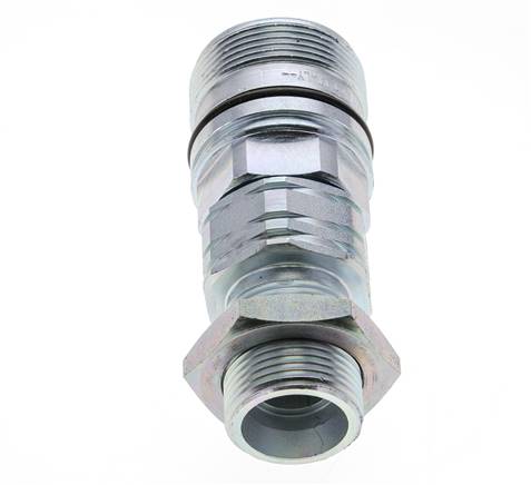 Acero DN 20 Acoplamiento hidráulico Enchufe 20 mm S Anillo de compresión Mampara ISO 14541/8434-1 D M42 x 2