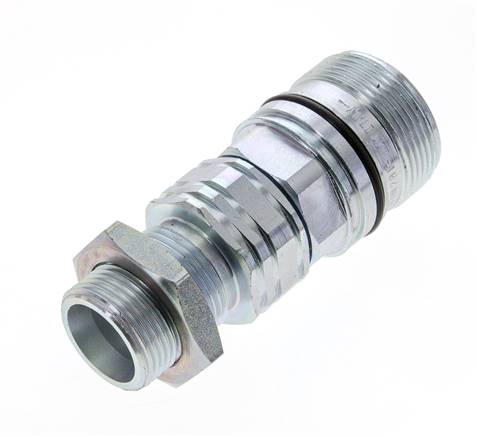 Acero DN 20 Acoplamiento hidráulico Enchufe 20 mm S Anillo de compresión Mampara ISO 14541/8434-1 D M42 x 2