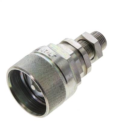 Acero DN 12.5 Acoplamiento hidráulico Tapón 10 mm L Anillo de compresión Mampara ISO 14541/8434-1 D M36 x 2