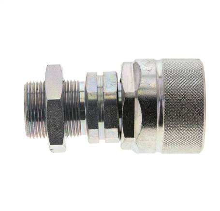 Acero DN 12.5 Acoplamiento hidráulico Tapón 18 mm L Anillo de compresión Mampara ISO 14541/8434-1 D M36 x 2